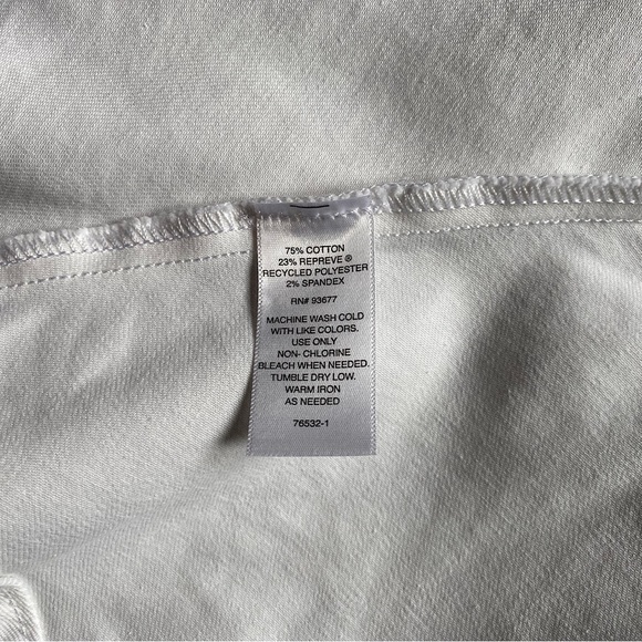 🎉LIZ CLAIBORNE Denim Peplum Jean Jacket, Size SM, White - Picture 6 of 6